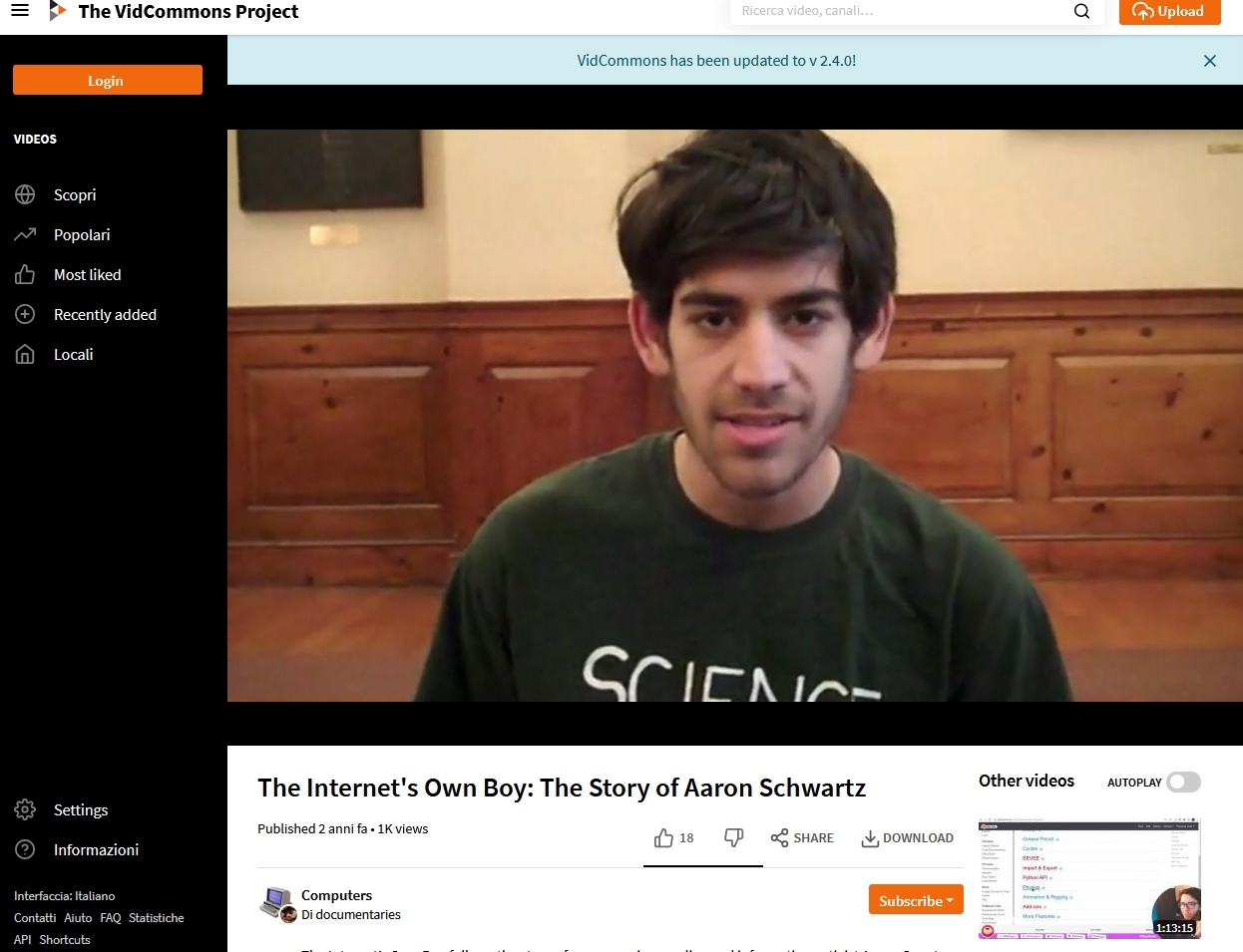 PeerTube, l’altro Youtube: Debian finanzia il live-streaming con 10’000€