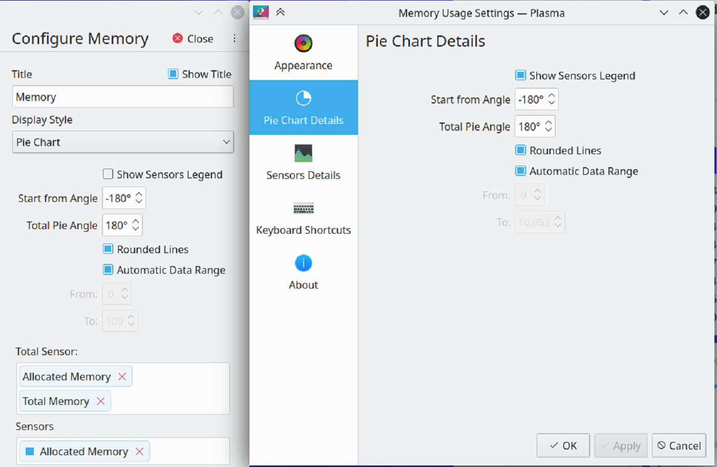 plasma system monitor applets
