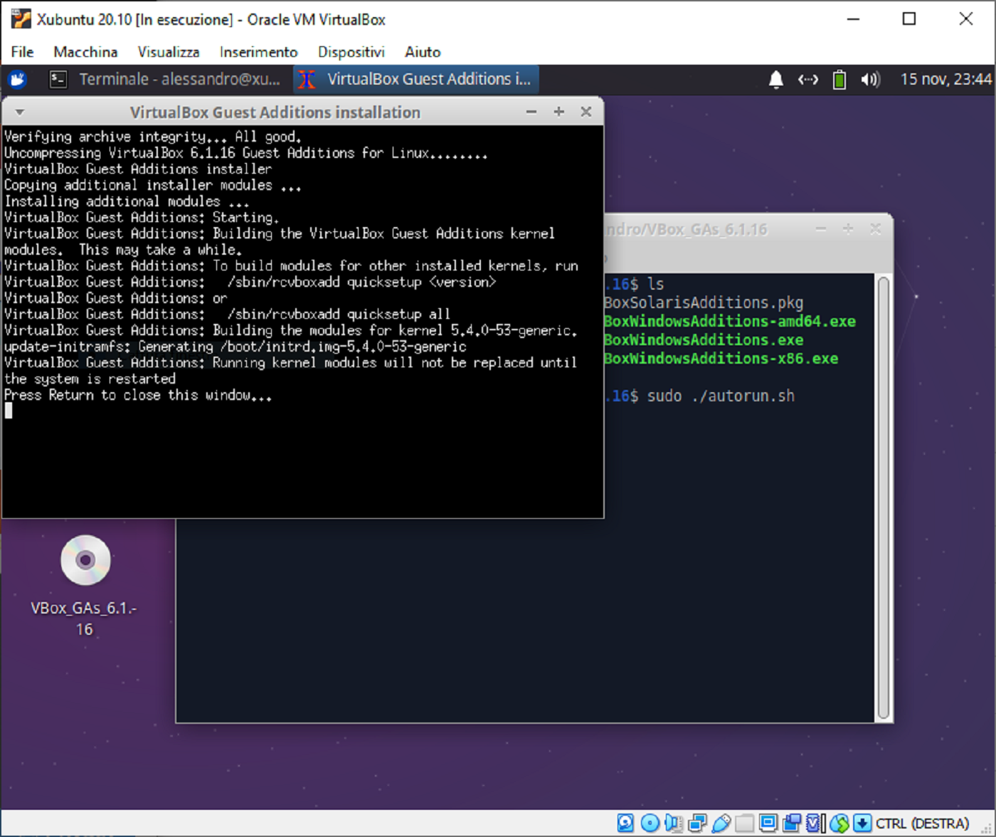 virtualbox guest additions
