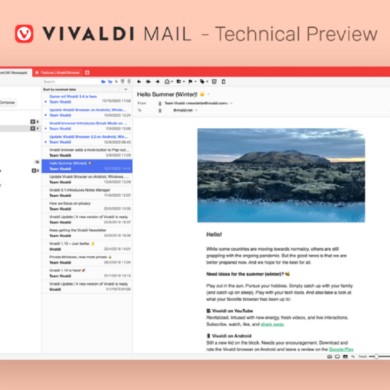 vivaldi browser preview