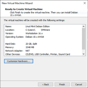 vmware windows gnu/linux customize