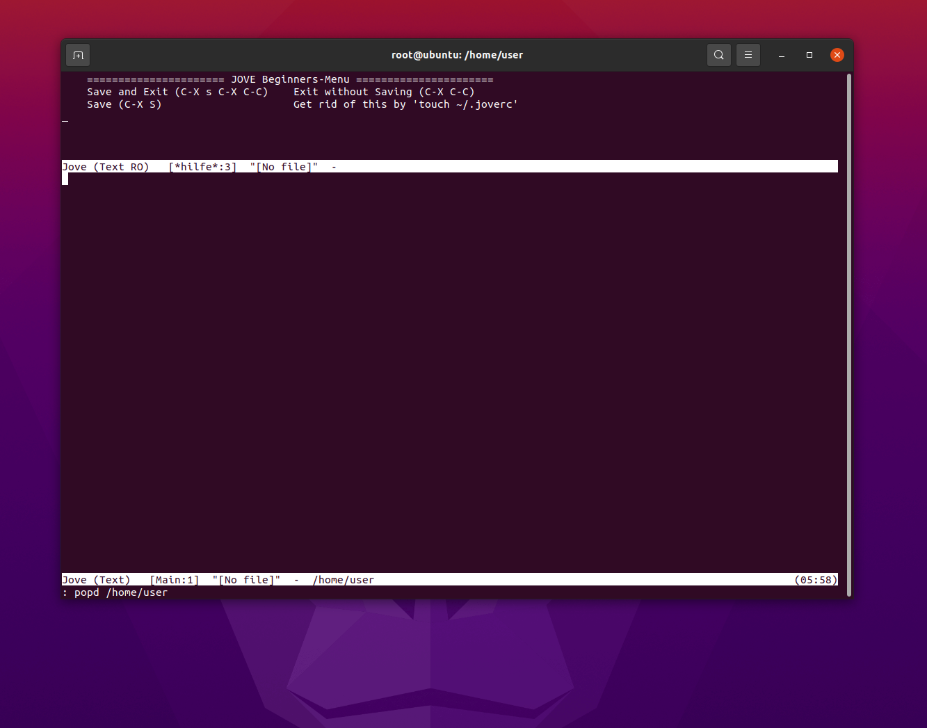 Provate Jove, un text editor minimale per i fan di Emacs