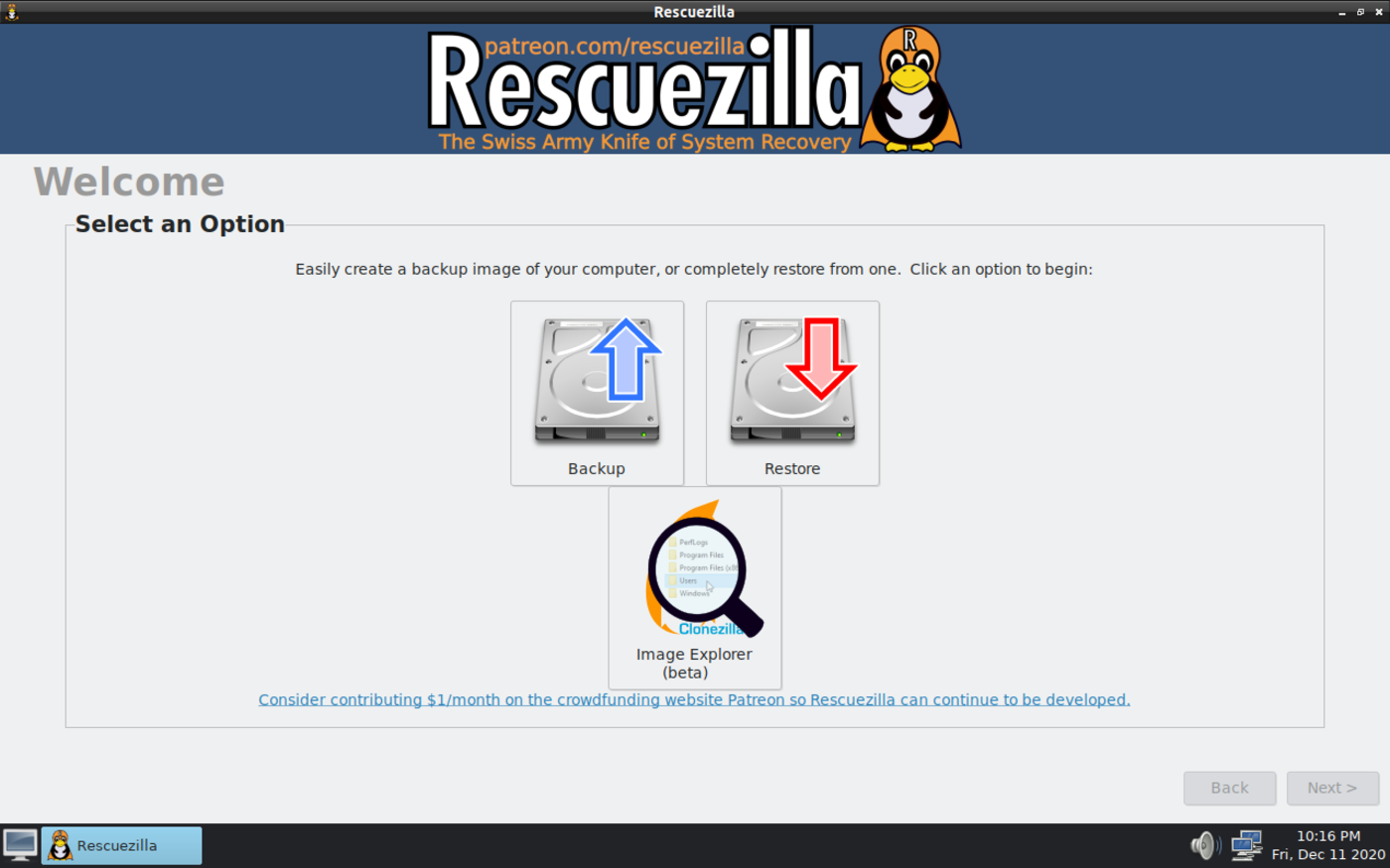 Rescuezilla 2.1 ufficiale, ecco le novità di questo live rescue system