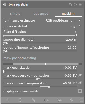 tone equalizer masking