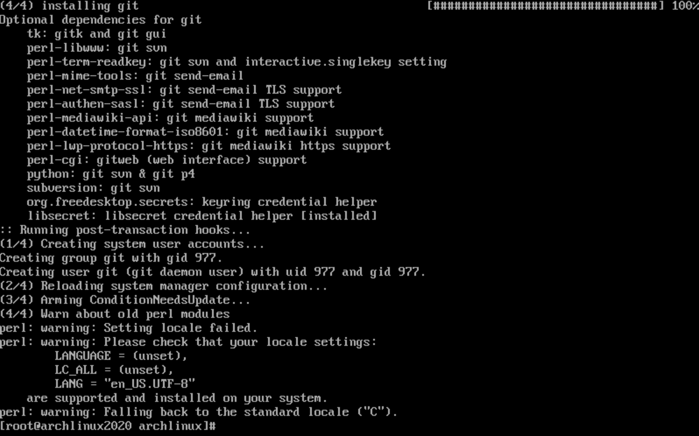 archlinx install git