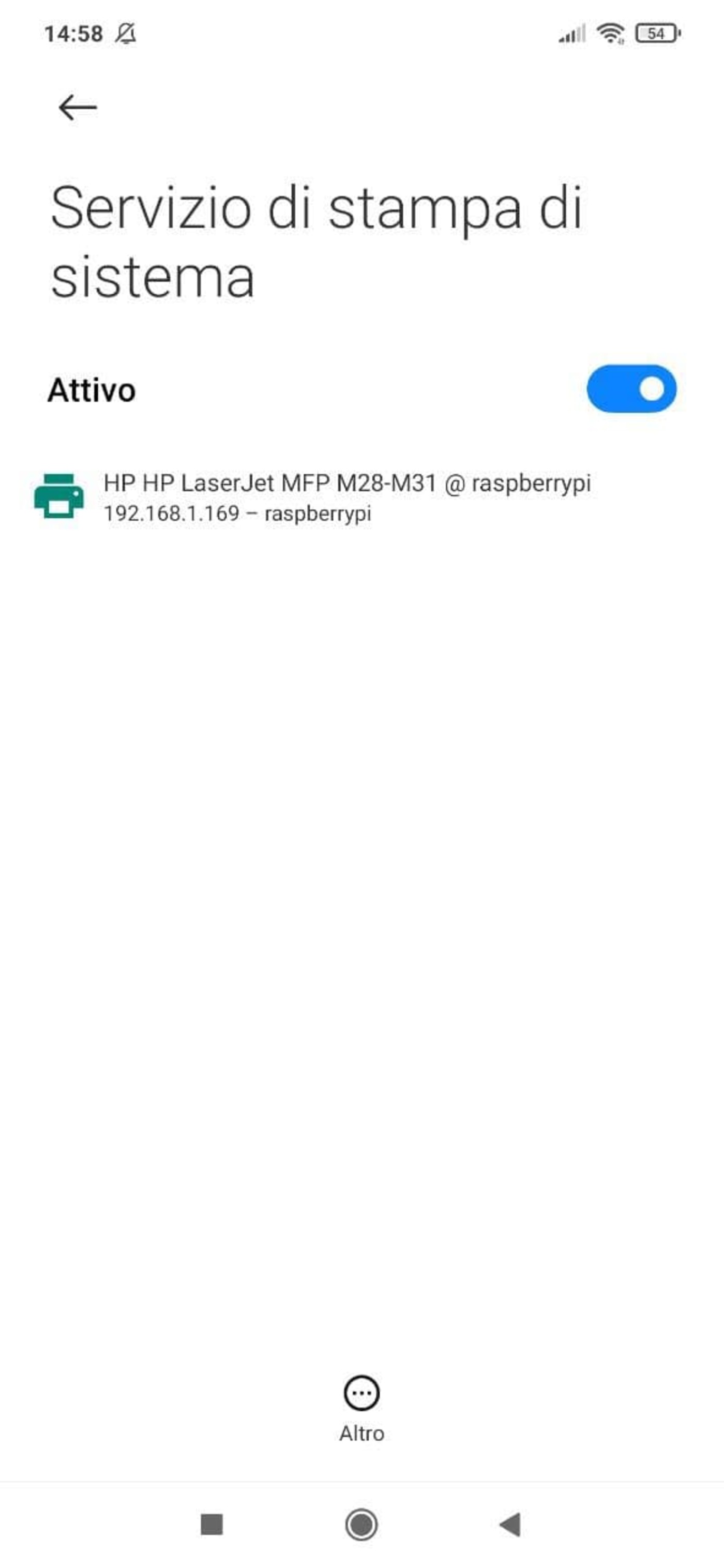 stampante android client cups