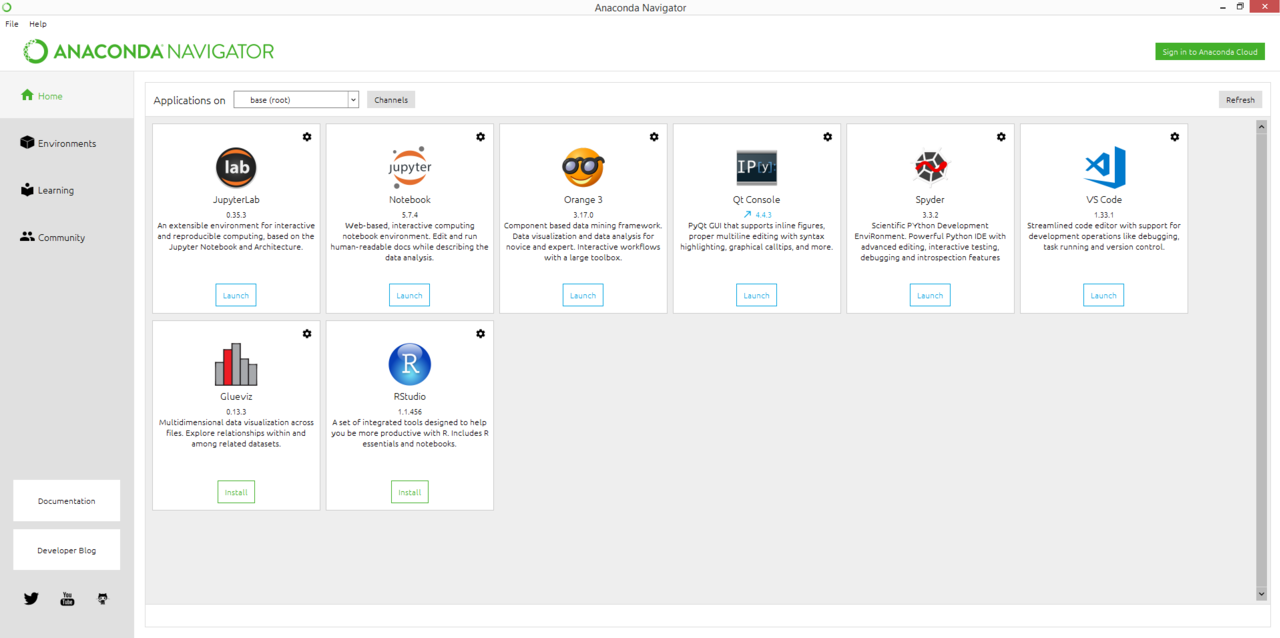 anaconda navigator data science python r