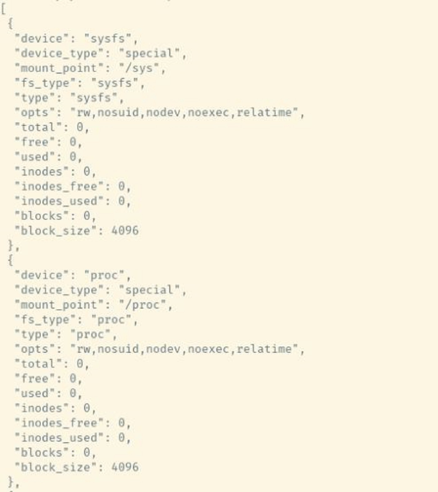 duf open source json output
