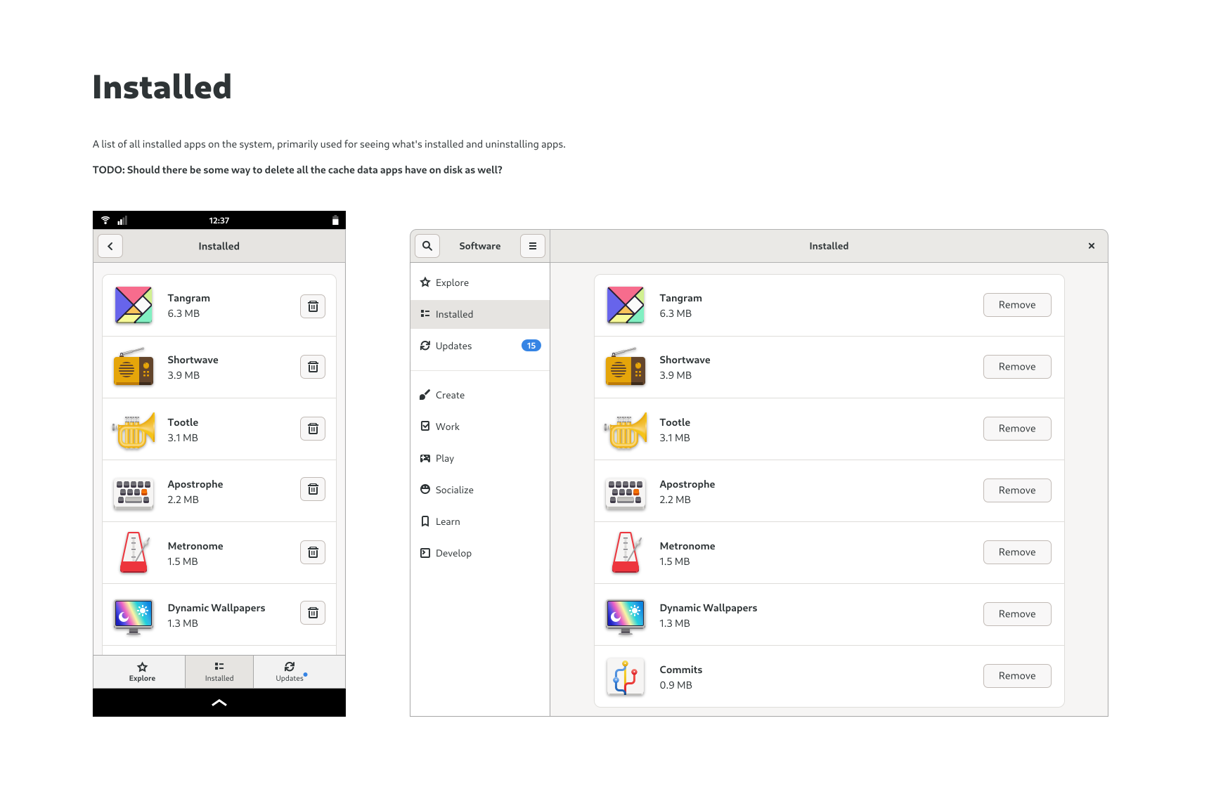 installed app gnome software