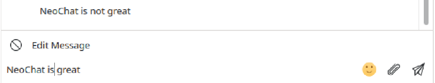 neochat editing messages kde open source