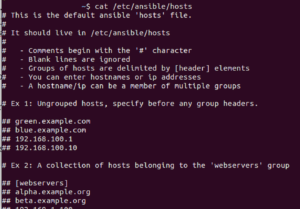 ansible open source invetory host config file