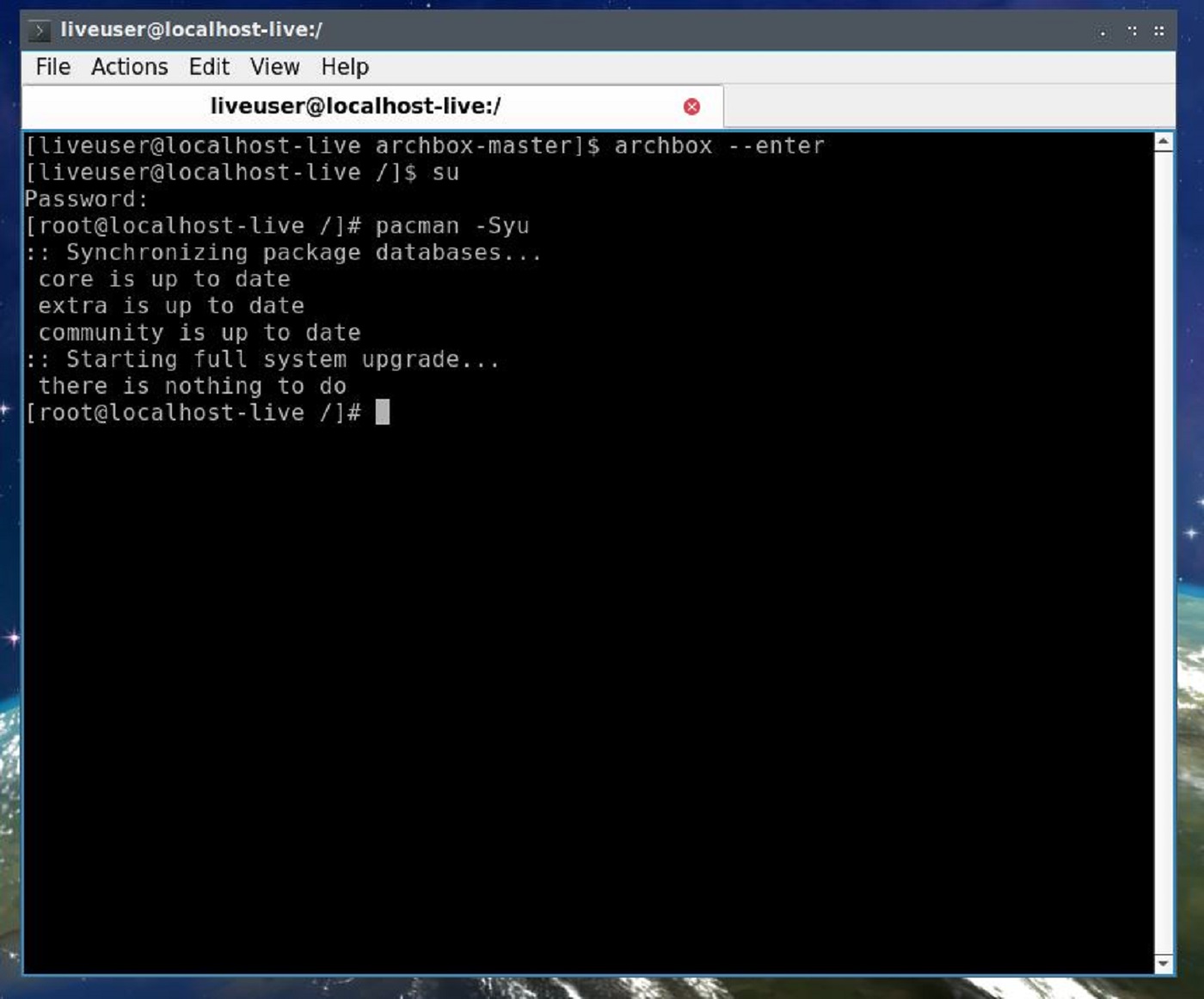archbox arch linux chroot pacman aur