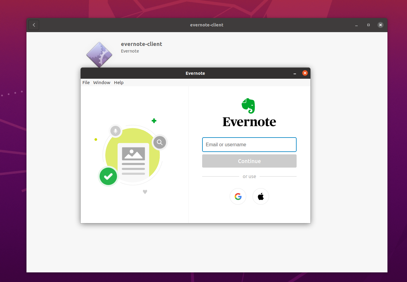 evernote app linux