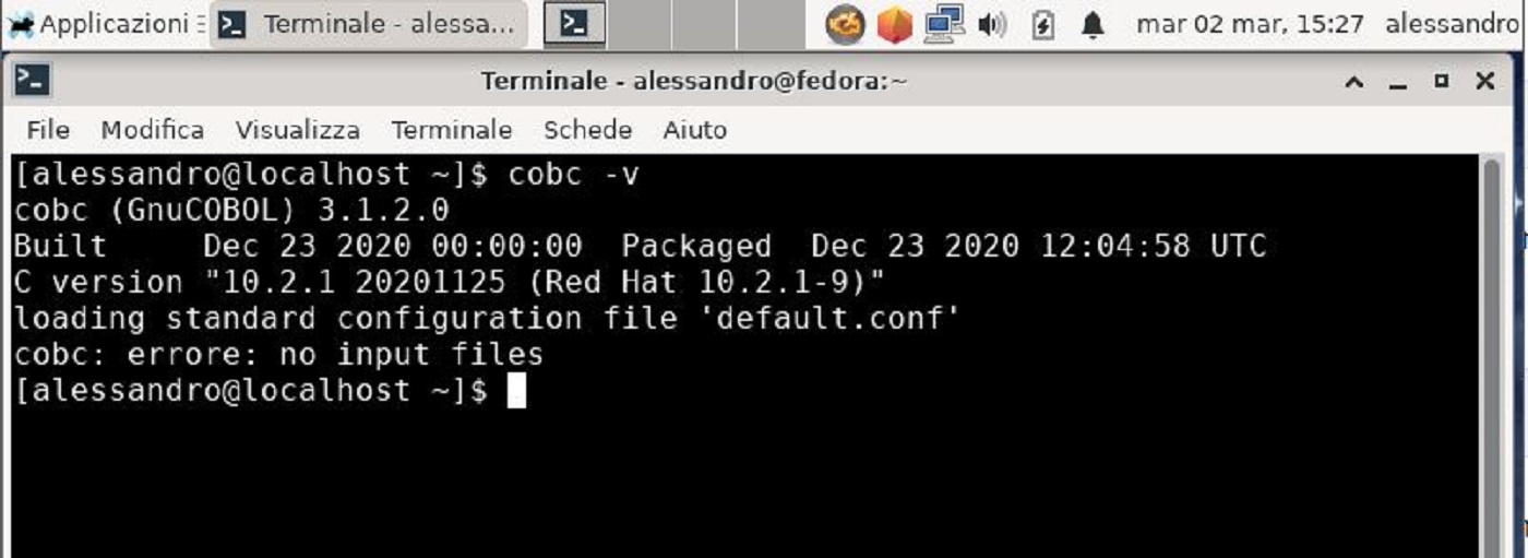 cobol fedora install