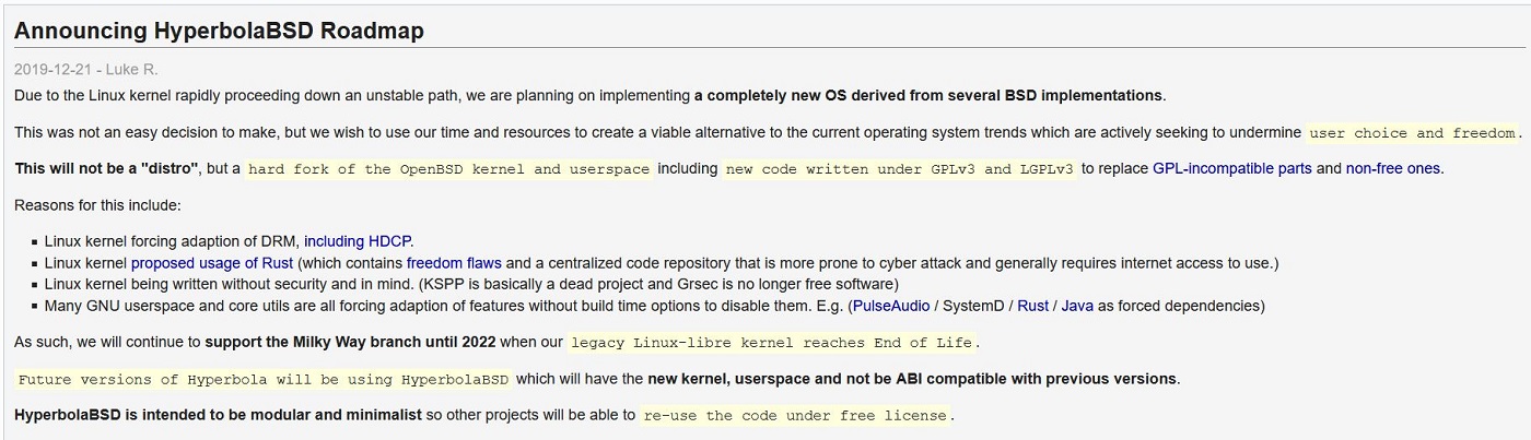 hyperbola ragioni migrazione bsd