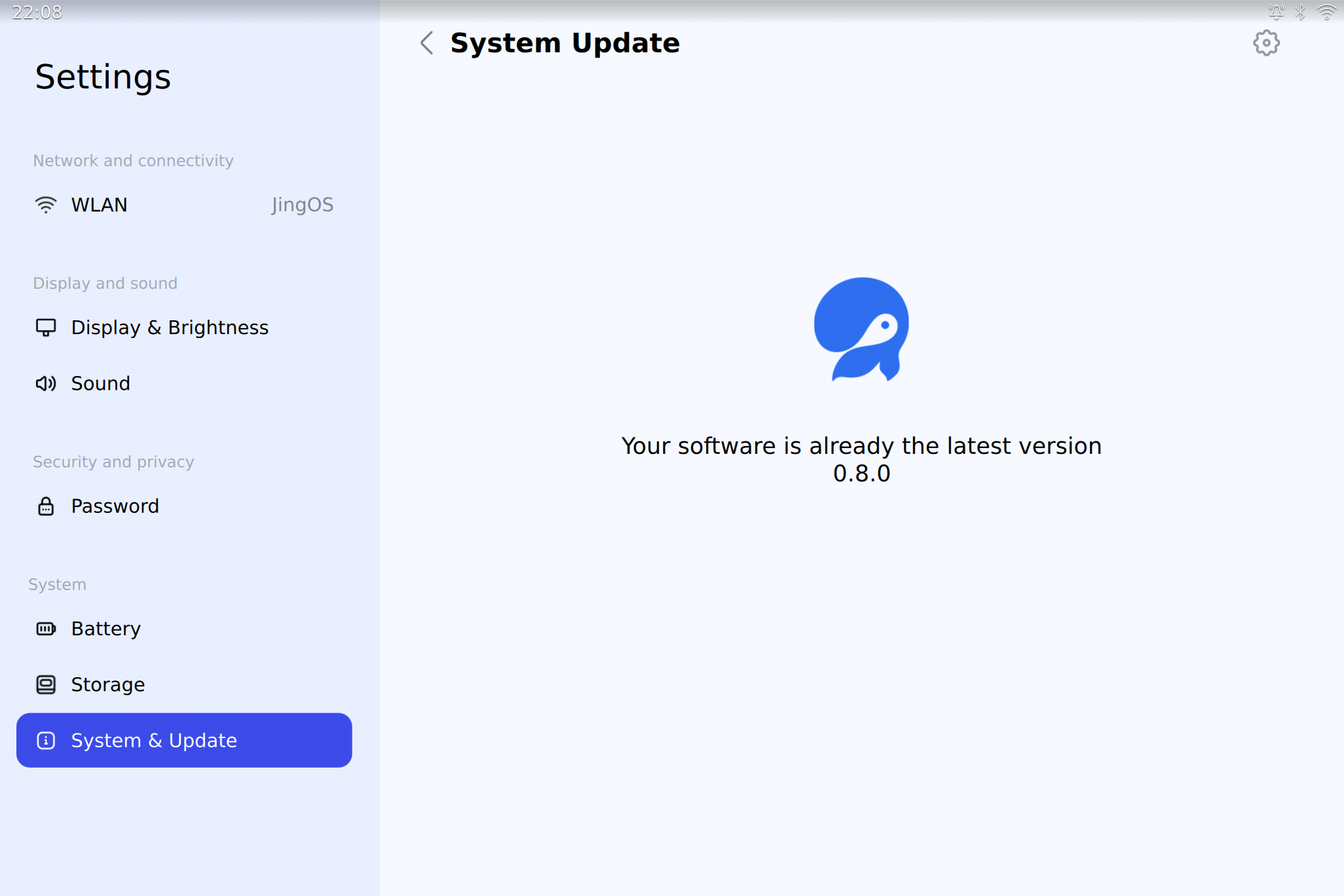 JingOS 0.8: arrivano aggiornamenti OTA e un nuovo App Store