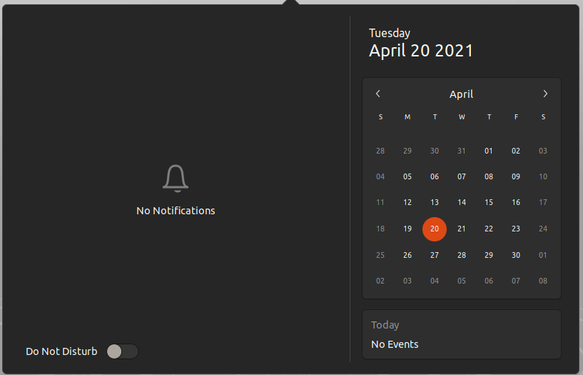 ubuntu 21.04 hirsute hippo dark mode