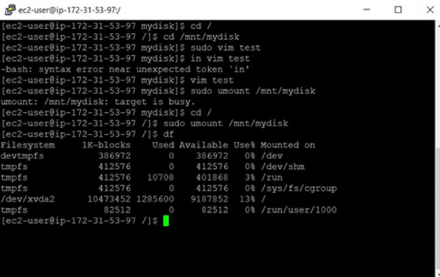 vm cloud backup df command
