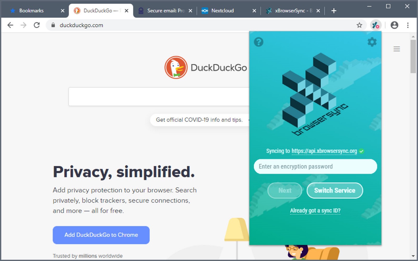 xbrowsersync open source