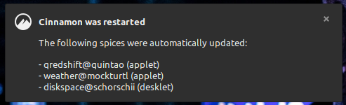 cinnamon updater