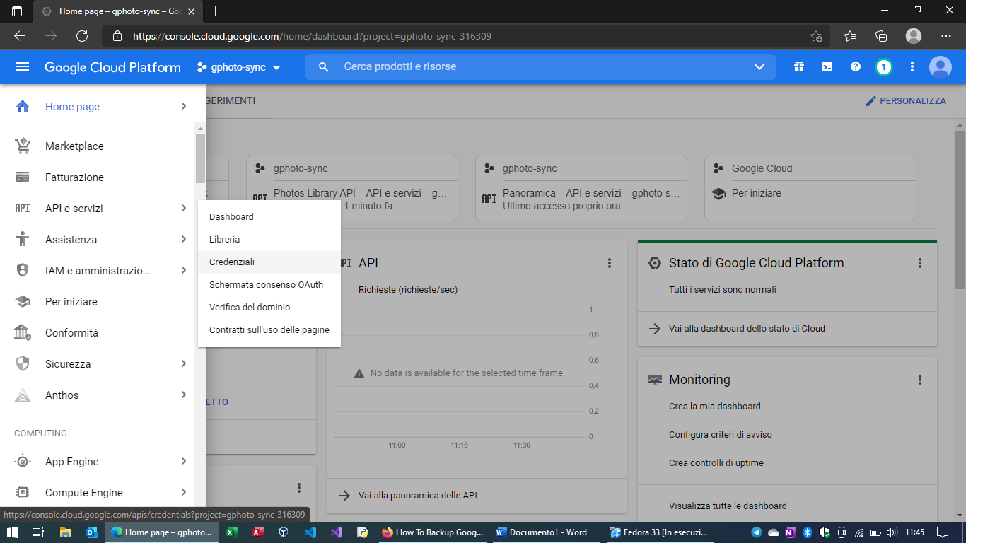 gphoto sync credentials