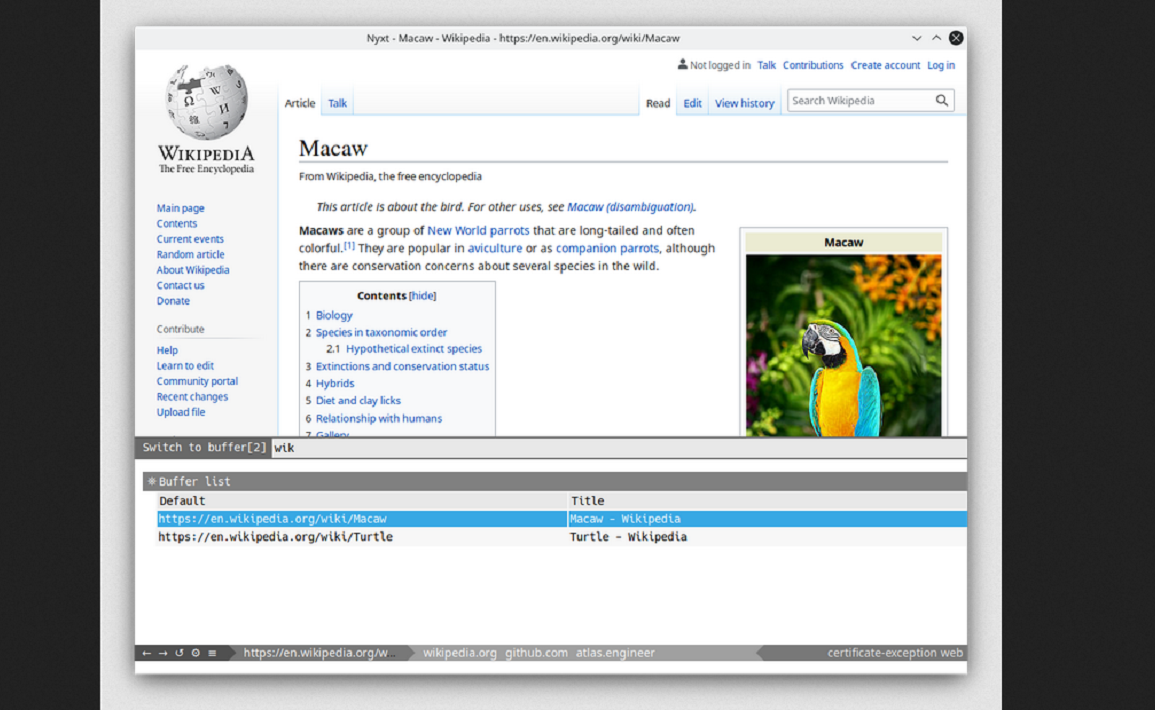 nyxt web browser lisp