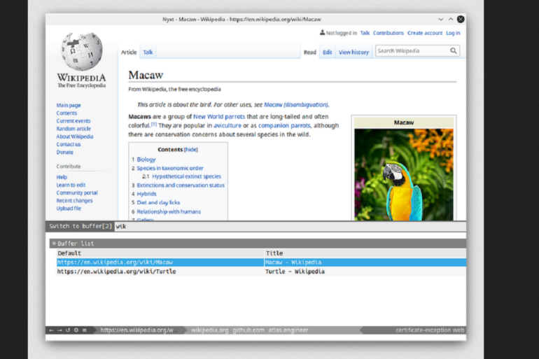 nyxt web browser lisp