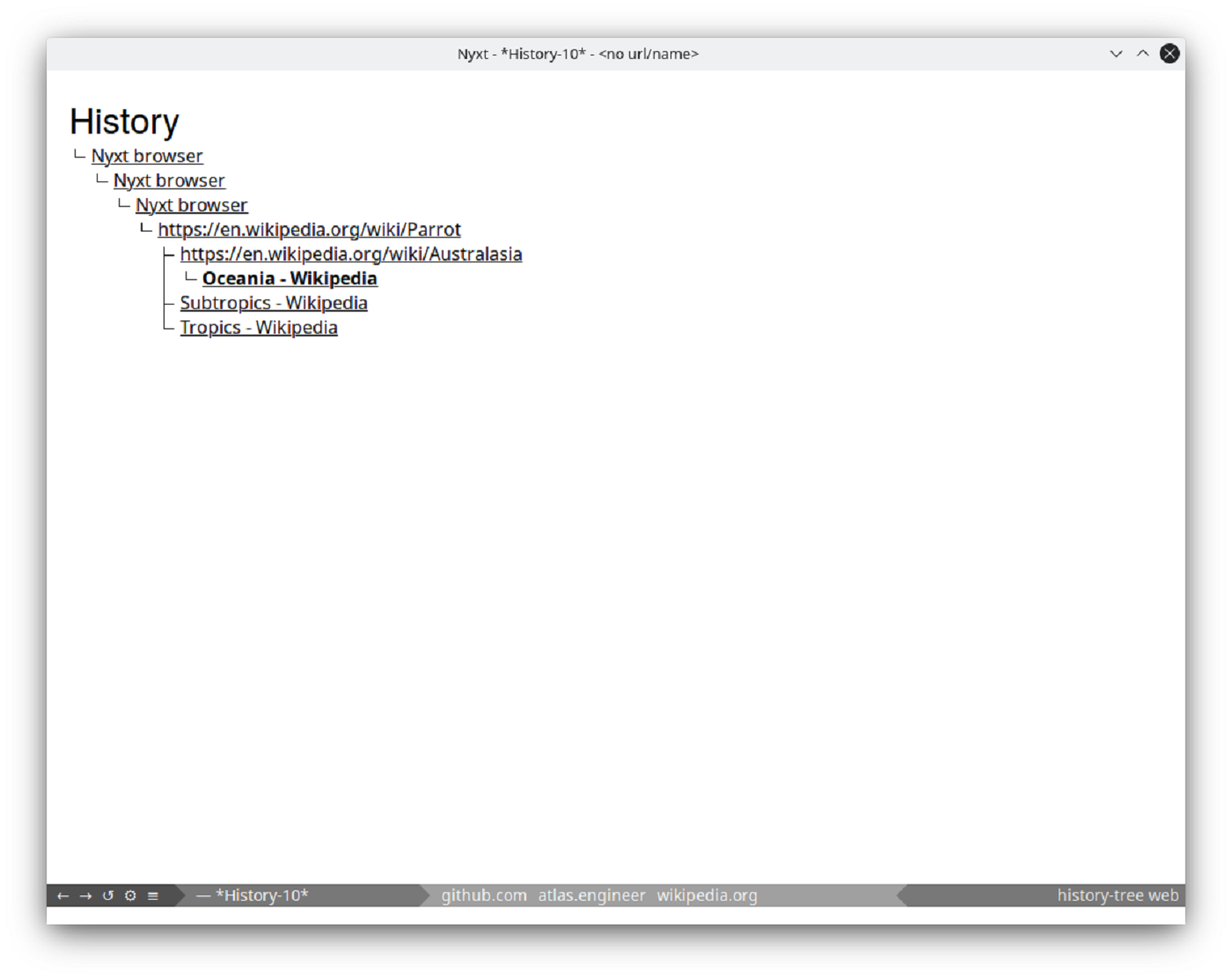 nyxt browser history