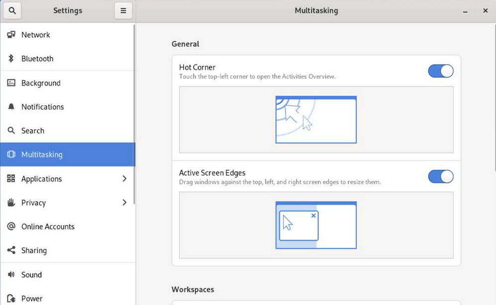 gnome 41 multitasking