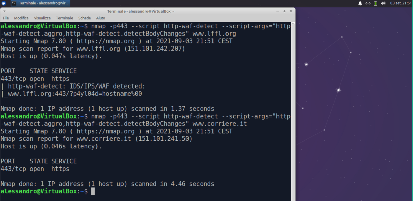 nmap waf scan