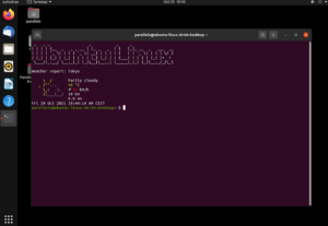 ubuntu terminale meteo bash splash screen gnu/linux