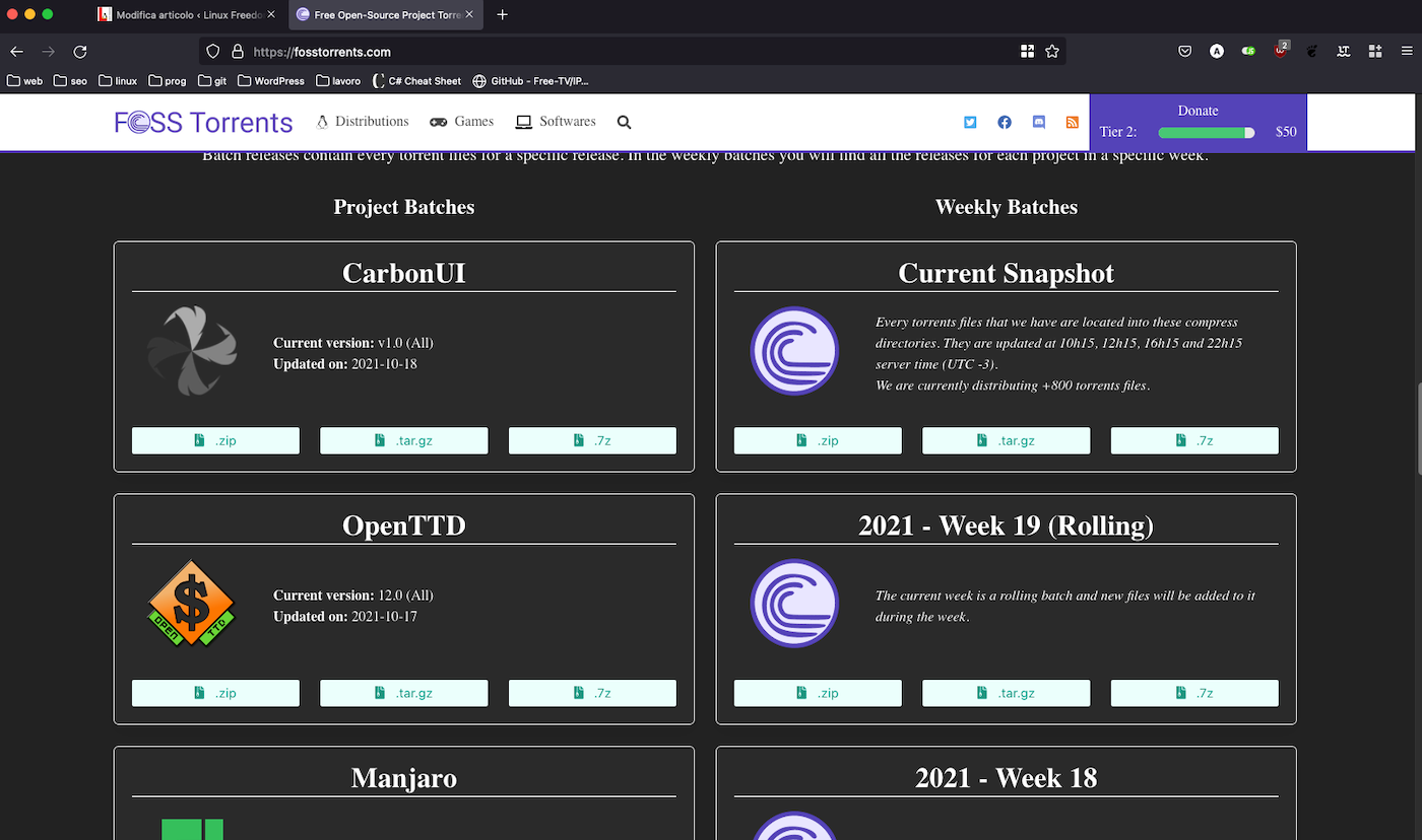 FOSS Torrents, il database indipendente del software libero