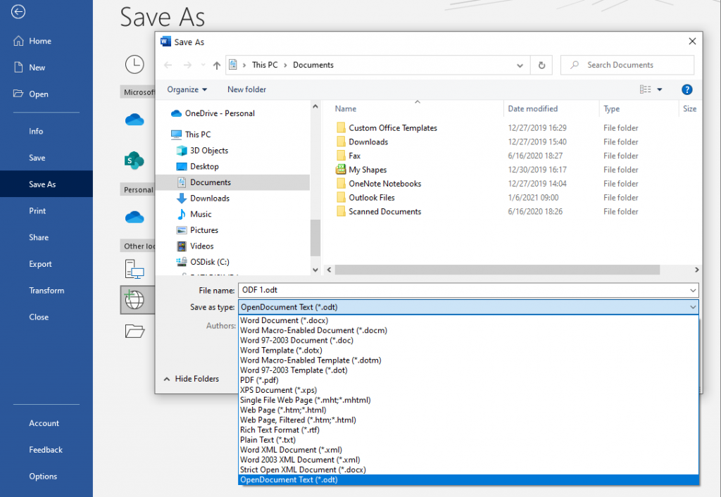 Microsoft Office 2021: migliora il supporto per i formati Open 1 microsoft office 2021 odf 1.3