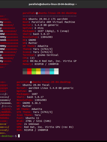 ubuntu neofetch splash screen