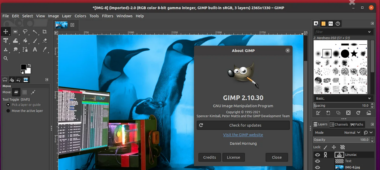 Disponibile GIMP 2.10.30 con un miglior supporto per i file PSD