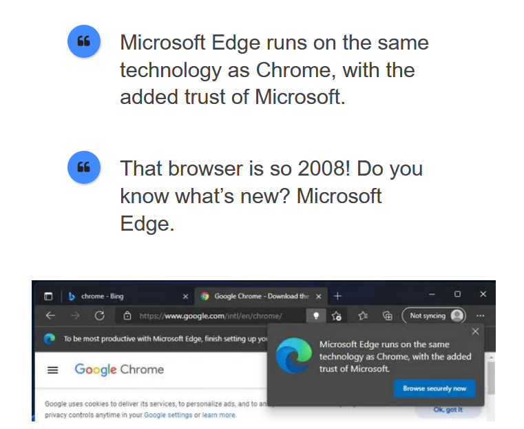 microsoft edge google chrome