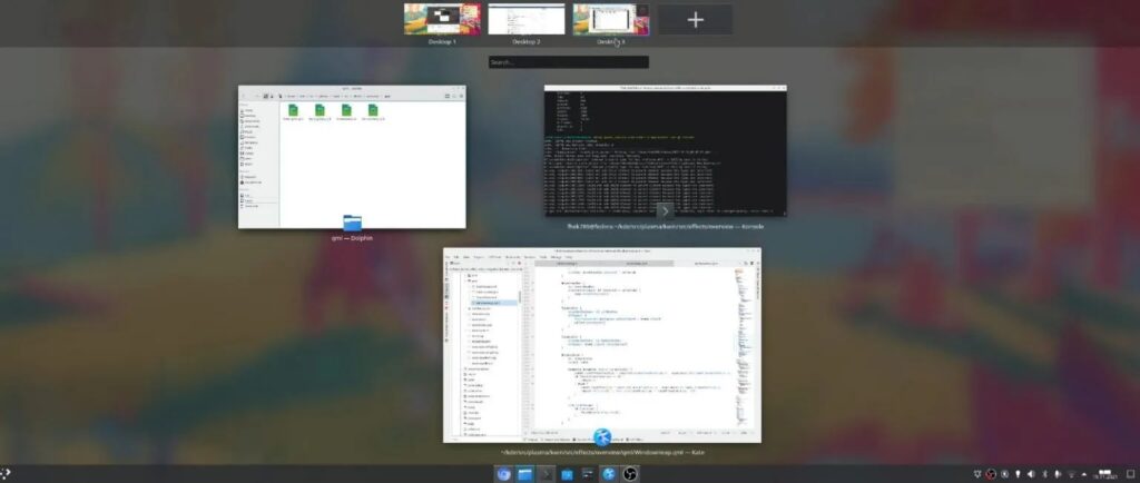 KDE Plasma 5.24 Overview Effect
