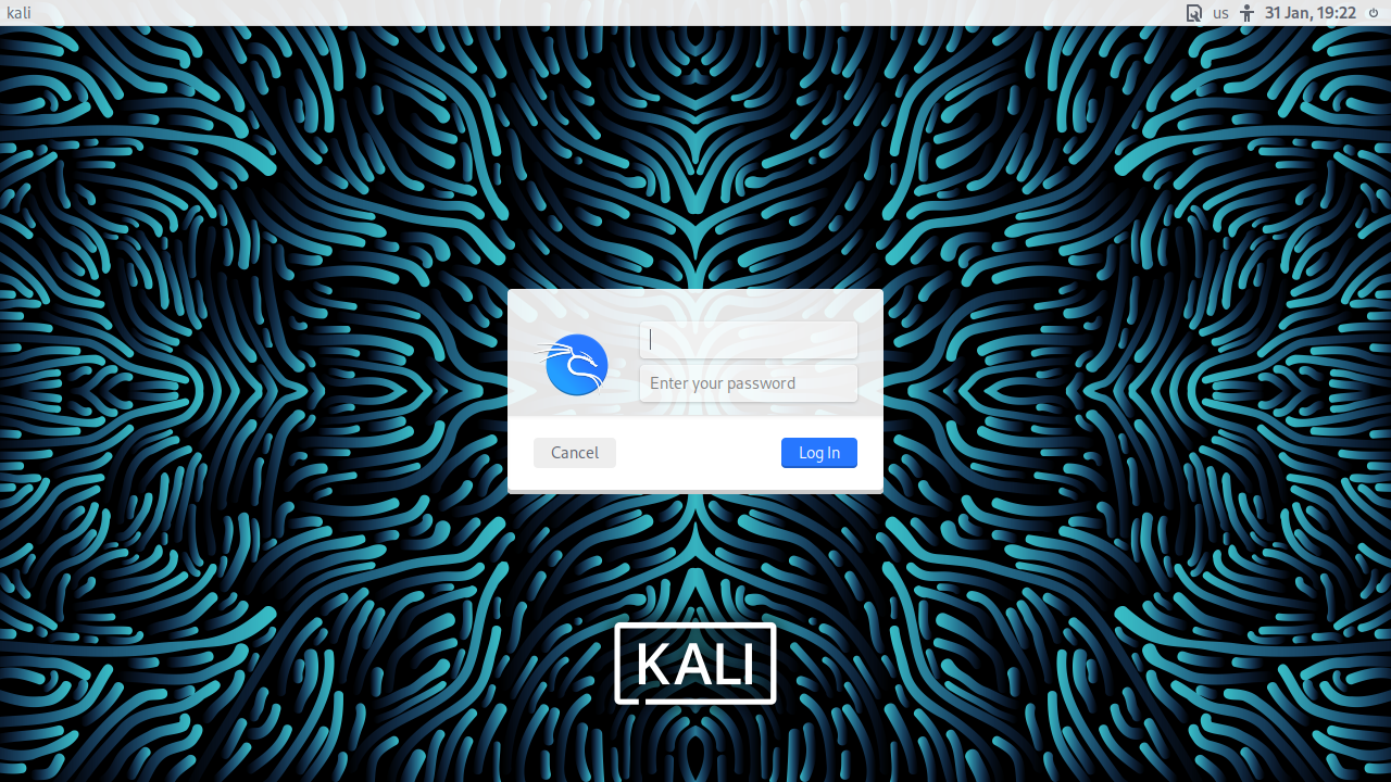 kali login wallpaper