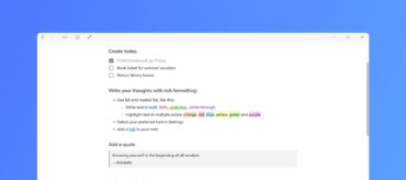 upnote note taking app