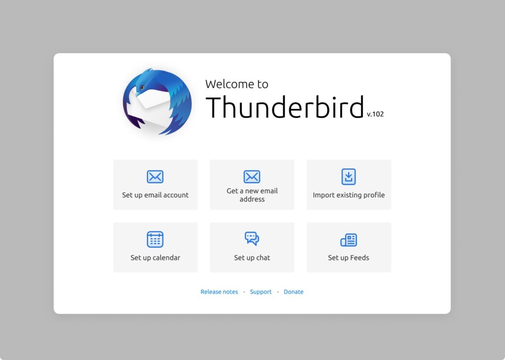 thunderbird 102 setup hub